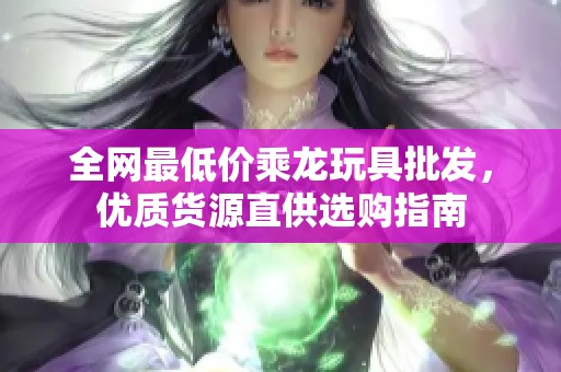 全网最低价乘龙玩具批发，优质货源直供选购指南