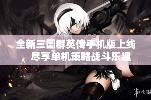 全新三国群英传手机版上线，尽享单机策略战斗乐趣
