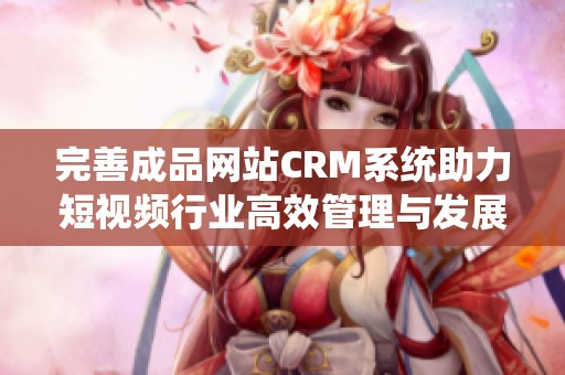 完善成品网站CRM系统助力短视频行业高效管理与发展