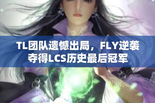 TL团队遗憾出局，FLY逆袭夺得LCS历史最后冠军