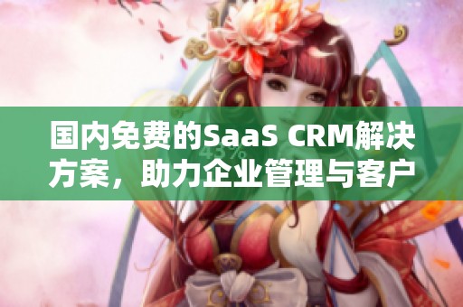 国内免费的SaaS CRM解决方案，助力企业管理与客户关系优化