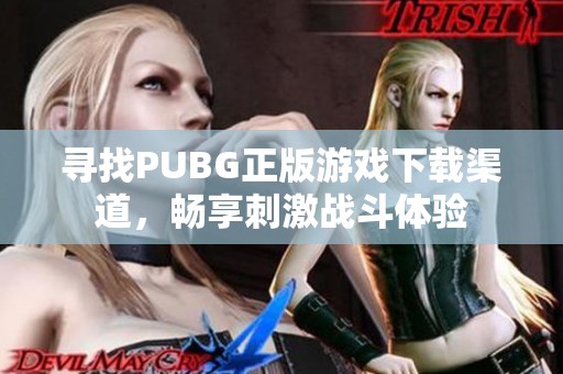 寻找PUBG正版游戏下载渠道，畅享刺激战斗体验