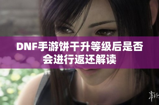 DNF手游饼干升等级后是否会进行返还解读