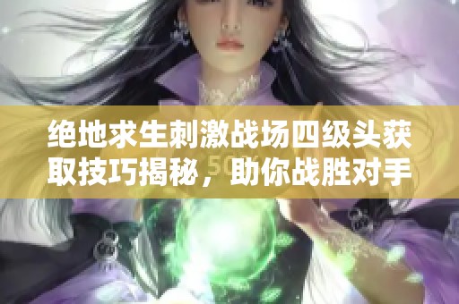 绝地求生刺激战场四级头获取技巧揭秘，助你战胜对手