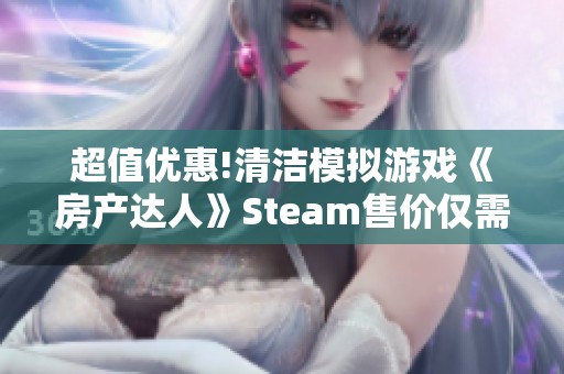 超值优惠!清洁模拟游戏《房产达人》Steam售价仅需9.2元!