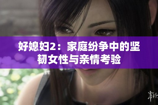 好媳妇2：家庭纷争中的坚韧女性与亲情考验