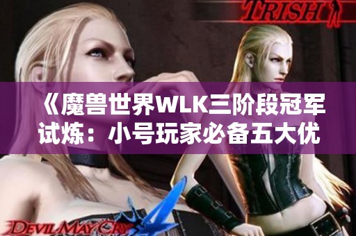 《魔兽世界WLK三阶段冠军试炼：小号玩家必备五大优秀装备推荐》