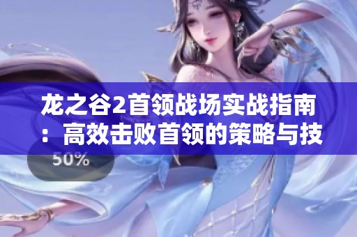 龙之谷2首领战场实战指南：高效击败首领的策略与技巧全面解析