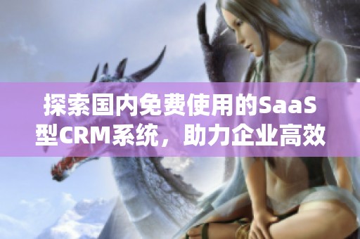 探索国内免费使用的SaaS型CRM系统，助力企业高效管理客户关系