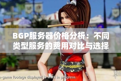 BGP服务器价格分析：不同类型服务的费用对比与选择建议