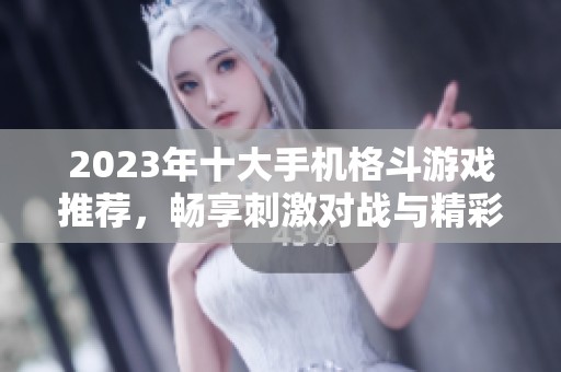 2023年十大手机格斗游戏推荐，畅享刺激对战与精彩玩法体验