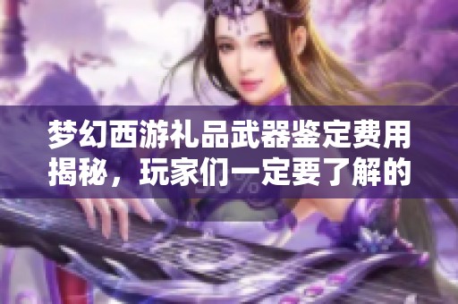 梦幻西游礼品武器鉴定费用揭秘，玩家们一定要了解的成本问题