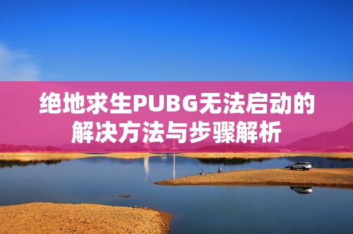 绝地求生PUBG无法启动的解决方法与步骤解析