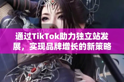 通过TikTok助力独立站发展，实现品牌增长的新策略解析