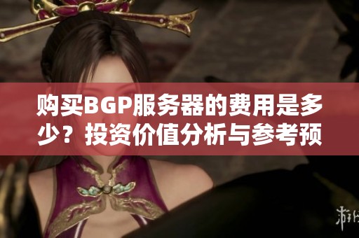 购买BGP服务器的费用是多少？投资价值分析与参考预算