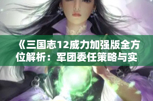 《三国志12威力加强版全方位解析：军团委任策略与实用技巧指南》