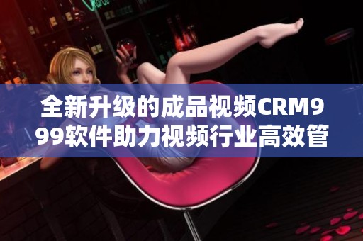 全新升级的成品视频CRM999软件助力视频行业高效管理与创作