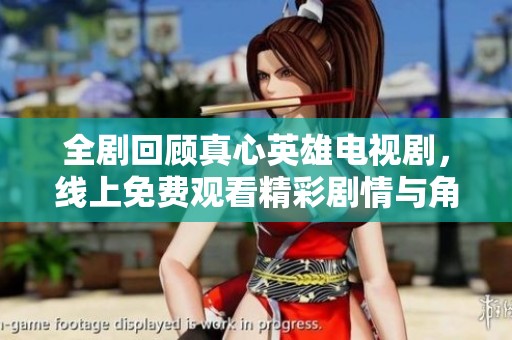 全剧回顾真心英雄电视剧，线上免费观看精彩剧情与角色解析