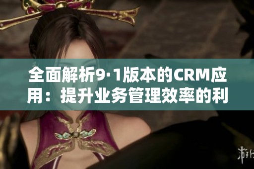 全面解析9·1版本的CRM应用：提升业务管理效率的利器