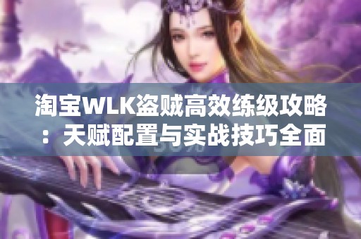 淘宝WLK盗贼高效练级攻略：天赋配置与实战技巧全面解析